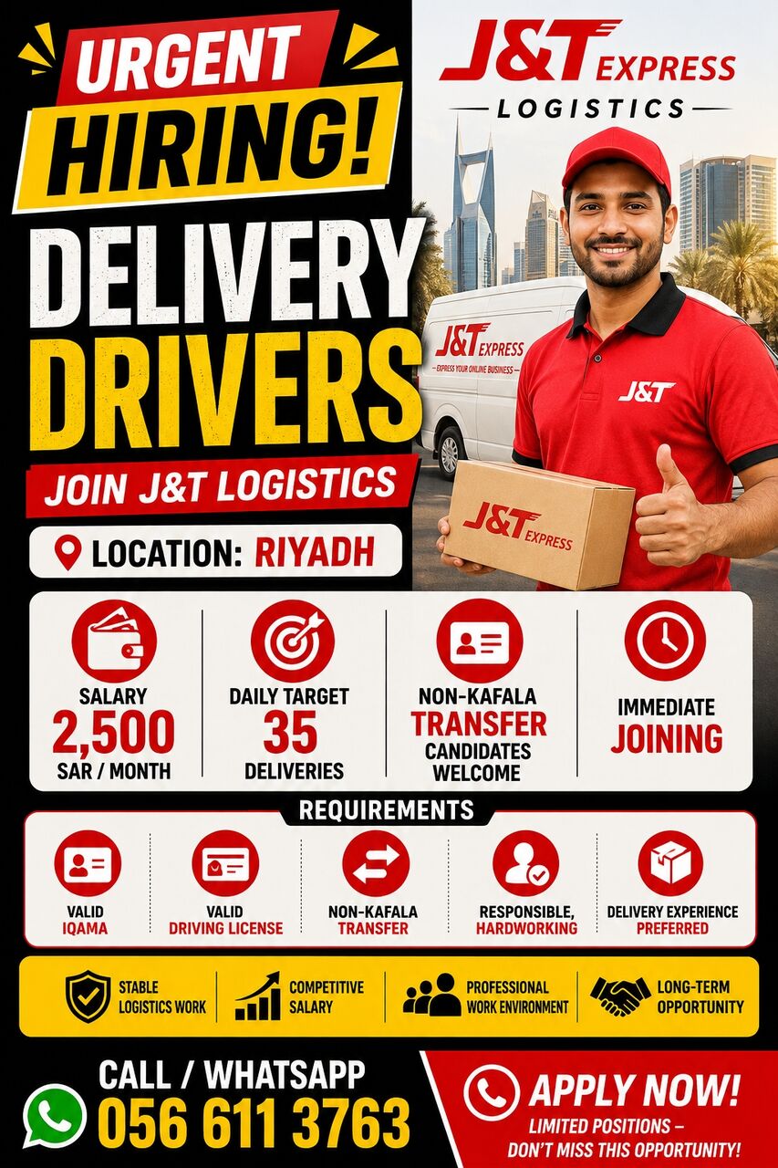 URGENT HIRING – DELIVERY DRIVERS (No Kafala)