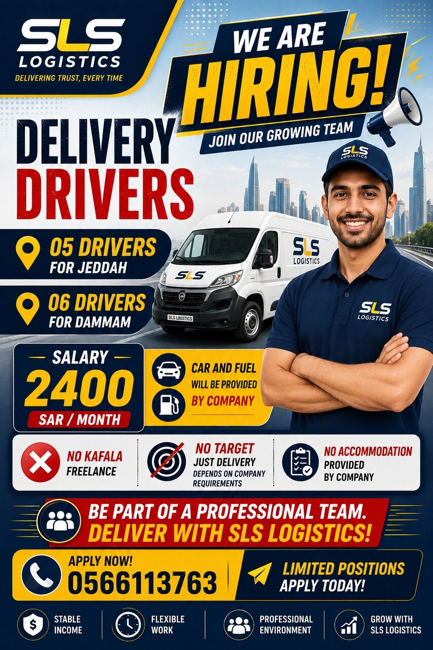 DELIVERY DRIVERS REQUIRED SLS LOGISTICS